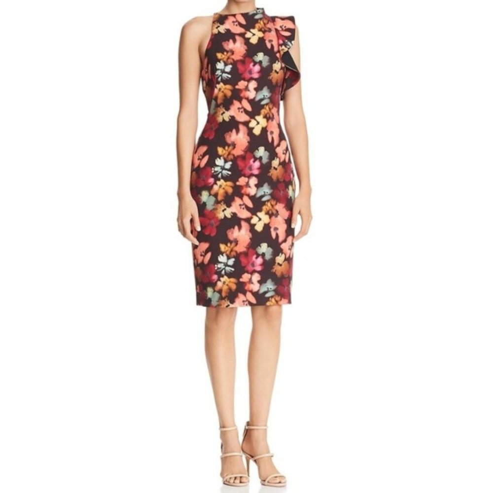 NWT Black Halo Pabla Sheath Dress Floral Pring